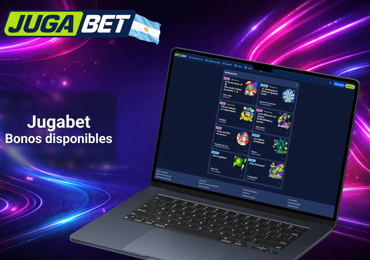 Jugabet Argentina bonos disponibles en el casino online con promociones activas y ofertas especiales